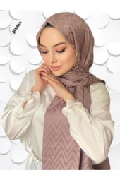 Zikzak Desen Vizon Pamuk Jakar Şal thumbnail 2