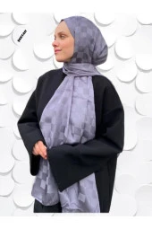 Dama Desen Antrasit Pamuk Jakar Şal thumbnail 2