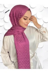 Zikzak Desen Leylak Pamuk Jakar Şal thumbnail 2