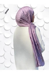 Koza Desen Leylak Pamuk'lu Jakar Şal thumbnail 3