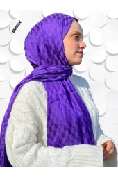 Koza Desen Mor Pamuk'lu Jakar Şal thumbnail 1