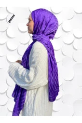 Koza Desen Mor Pamuk'lu Jakar Şal thumbnail 2
