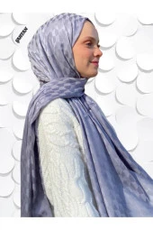 Koza Desen Füme Pamuk'lu Jakar Şal thumbnail 2