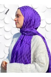 Koza Desen Mor Pamuk'lu Jakar Şal thumbnail 4