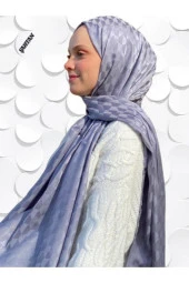 Koza Desen Füme Pamuk'lu Jakar Şal thumbnail 4