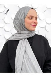 Koza Desen Gri Pamuk'lu Jakar Şal thumbnail 1