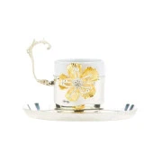 LOTUS DİK TÜRK KAHVE FİNCAN GÜMÜŞ thumbnail 2