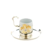 LOTUS DİK TÜRK KAHVE FİNCAN GÜMÜŞ thumbnail 3