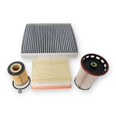 Audi A3 Sportback 2013-2016 Dizel Hava Yağ Yakıt Polen Filtre Set Mann - 3