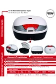 Arwic Motor Arka Çanta Bagaj 46 Lt Beyaz Baglantı Aparatları - 6