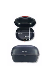 Arwic Motosiklet Arka Çanta 46 Litre Topcase Kızaklı Siyah thumbnail 5