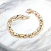 TH5159 Altın Model 925 Ayar Gümüş Hallow Bileklik thumbnail 1