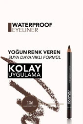 Suya Dayanıklı Göz Kalemi - Koyu Kahverengi Waterproof - 4