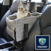 Xpermate MiauNest Kedi Taşıma Çantası Kedi Seyahat Çantası Araba içi Yatak ve Kedi Çantası Gri - 1