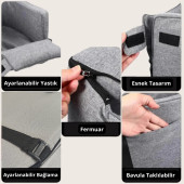 Xpermate MiauNest Kedi Taşıma Çantası Kedi Seyahat Çantası Araba içi Yatak ve Kedi Çantası Bej - 4