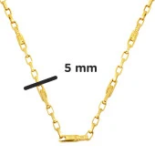 14 Ayar Versage Halkalı Altın Zincir Kolye 50 cm. - 4