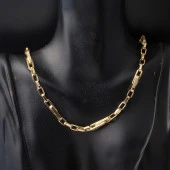 14 Ayar Versage Halkalı Altın Zincir Kolye 50 cm. - 5