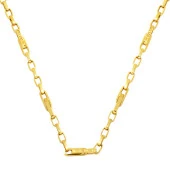 14 Ayar Versage Halkalı Altın Zincir Kolye 50 cm. - 1