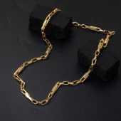 14 Ayar Versage Halkalı Altın Zincir Kolye 50 cm. - 3
