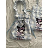 Kuromi Kawaii Büzgülü Bez Çanta - 3