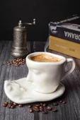 Mithra Life 2 Adet 110 ML Yüz Şekilli Seramik Beyaz Türk Kahvesi Fincan Takımı MIT1080 - 1