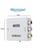 S Line HDMI To Rca Tos Av Çevirici Dönüştürücü 1080P Mini HDMI2AV Video Conventer - FHD0503 - 3