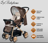 Baby Home 760 Gold Çift Yönlü Bebek Arabası Ve Nanny Bebek Oyun Parkı Yatak Beşik - 5