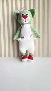 Kedi Fırfır Amigurumi Organik Oyuncak - 3