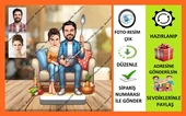 Gurme Aile Karikatür Biblo,Sevgiliye Hediye,Doğum Günü Hediyesi - 1