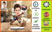 Bayan Voleybolcu Karikatür Biblo,Sevgiliye Hediye,Doğum Günü Hed - 1