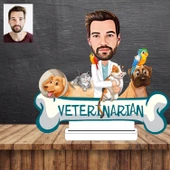 Veteriner Karikatür Figürü,Sevgiliye Hediye,Doğum Günü Hediyesi - 1