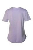 Kadın V Yaka Basic Lila T-Shirt - 3