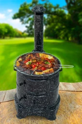 Conforde Emaye İki Kapaklı Mangal, Saç Kavurma ve Kamp Sobası - 7