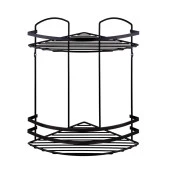 Tekno Tel 2 Katlı Köşelik Banyo Rafı Şampuanlık Siyah LM-008 - 1