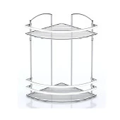 Tekno Tel LM-008 2 Katlı Köşelik Banyo Rafı Şampuanlık Krom - 1