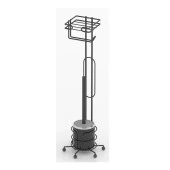 Tekno Tel MG-096 Ayaklı Yedekli Wc Kağıtlık + Klozet Fırçalık Siyah - 1