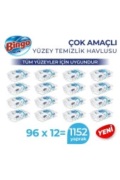 Bingo Pratik Yüzey Temizlik Havlusu Beyaz Sabun 96 X12 (1152 Yaprak) - 2