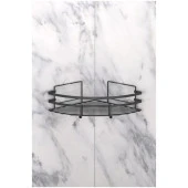 Tekno Tel ST-107 Yapışkanlı Kancalı Köşelik Banyo Rafı Siyah - 5