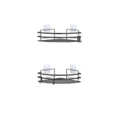 Tekno Tel ST-207 Yapışkanlı Kancalı 2 Adet Köşelik Banyo Rafı Siyah - 2