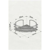 Tekno Tel ST-207 Yapışkanlı Kancalı 2 Adet Köşelik Banyo Rafı Siyah - 3