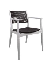 Mandella Irmak Çift Renk Koltuk (2 Adet) Gövde Çölbeji- Oturma/Sırt Kahverengi thumbnail 1