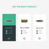 Ugreen Mini Hdmi To Hdmi Çevirici SLR Kamera Tablet Uyumlu - 4