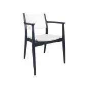 Mandella Irmak Çift Renk Koltuk Gövde Antrasit- Oturma/Sırt Beyaz thumbnail 1