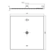 ECA Banyo İnce Kare Tepe Duş Başlığı 40x40 102145046 - 2