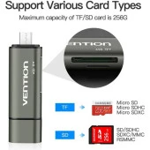 Vention Type C ve Usb Kart Okuyucu 3.0 SD TF Multi Kart Okuyucu 8690001031251 - 3