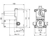 ECA Ankastre Banyo Bataryası Sıva Altı Grubu 2 Yollu Mat Siyah 102166207C1 thumbnail 2