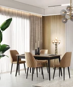 Mercan MDF Salon Yemek Masa Sandalye Takımı 90x145 - 1