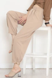 Paça Düğme Detaylı Pantolon Bej - 20783.683. - 4