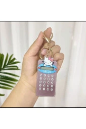 Merhaba Kitty anahtarlık kişiselleştirilmiş Hesap Makinasi kadın sırt çantası kolye cüzdan Dekor - 2