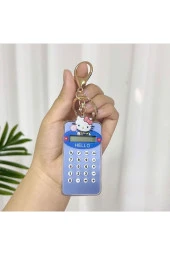 Merhaba Kitty anahtarlık kişiselleştirilmiş Hesap Makinasi kadın sırt çantası kolye cüzdan Dekor - 4